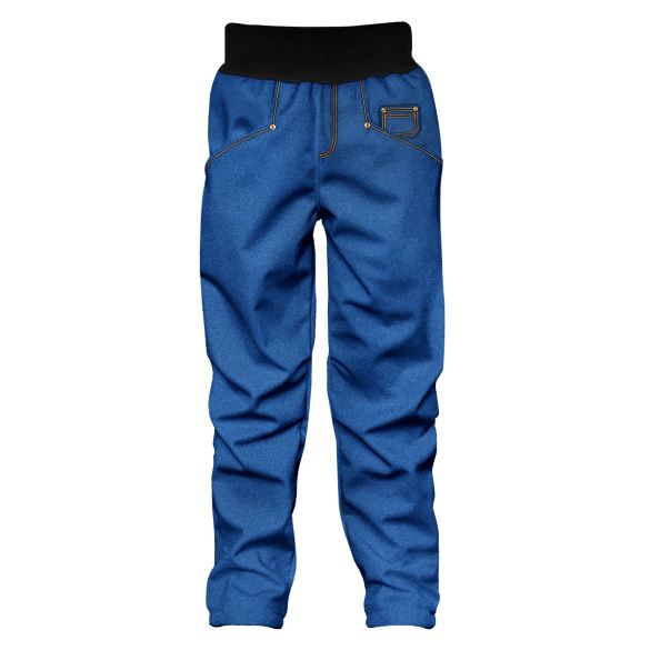 Kids Softshell Trousers, JEANS,  Blue