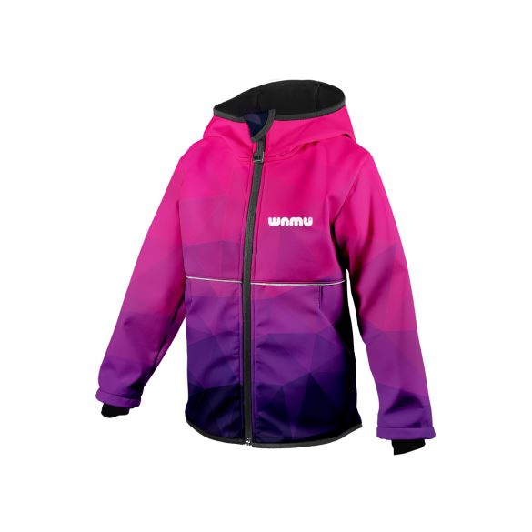 Kids Softshell Jacket, MOSAIC, purple